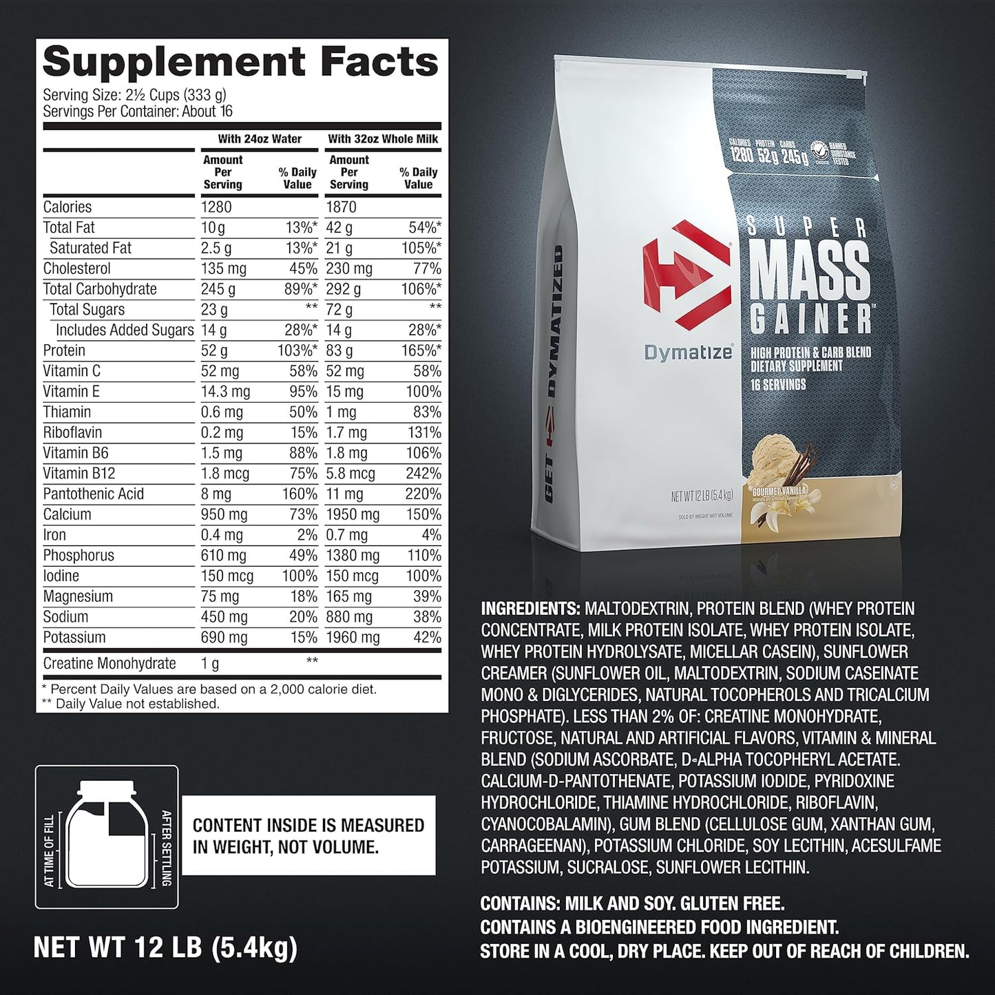 MASS GAINER DYMATIZE